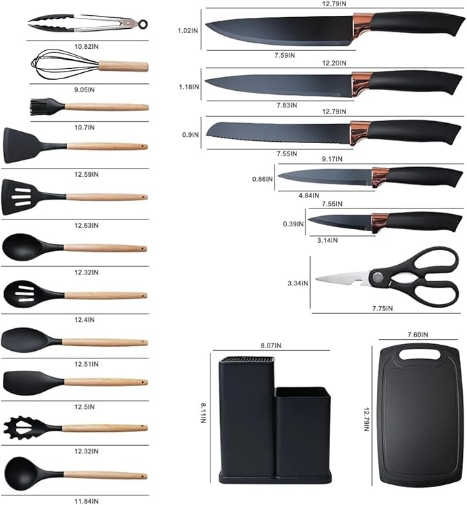 SET DE UTESILIOS DE 19 PZS